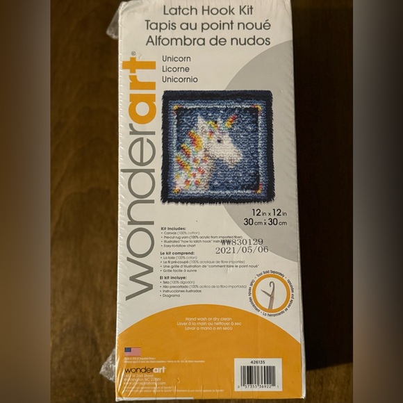 Wonder Art Blue Butterfly Latch Hook Kit 12" x 12" NEW Sealed - Picture 9 of 9